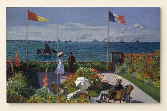 Mural de azulejos del Jardín de Monet en Sainte Adresse — vista 3