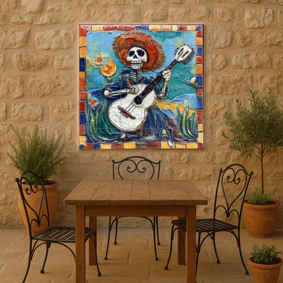 Mural de azulejos del Día de los Muertos — vista 2