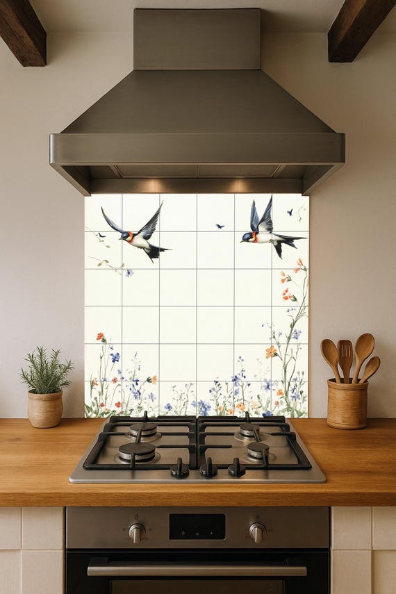 Mural cerámico "Golondrinas de primavera" — vista 4