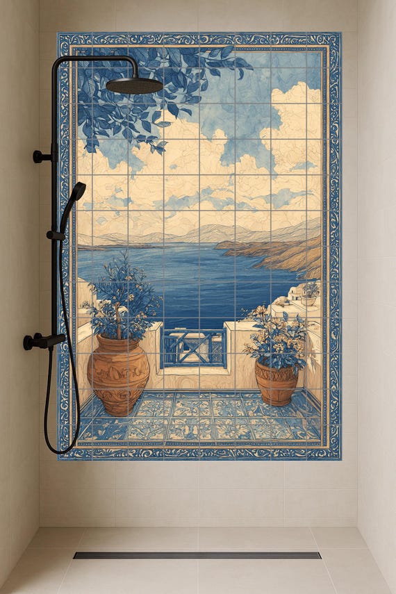 Mural cerámico de terraza mediterránea — vista 3
