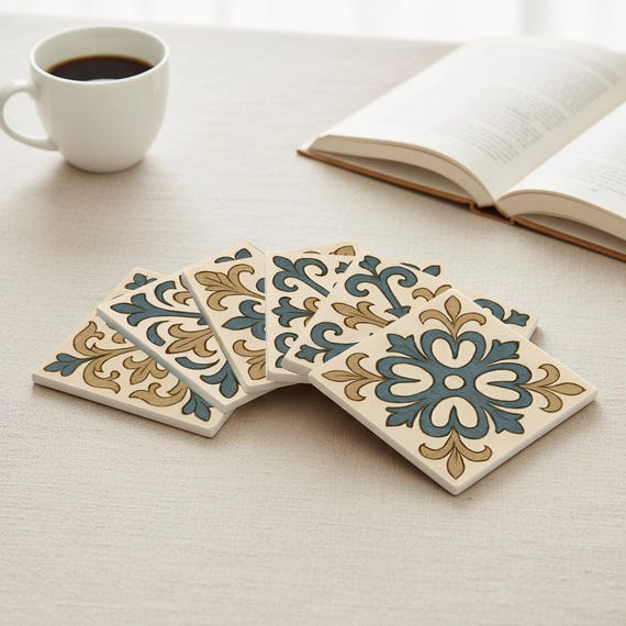 Mediterránea / Posavasos ornamentales para decoración de mesas, mesas 