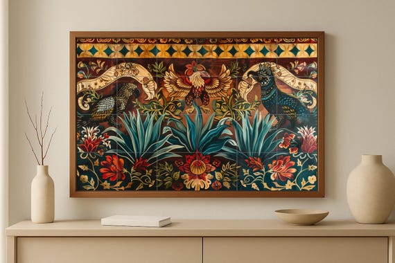 Mural de azulejos populares mexicanos — vista 4