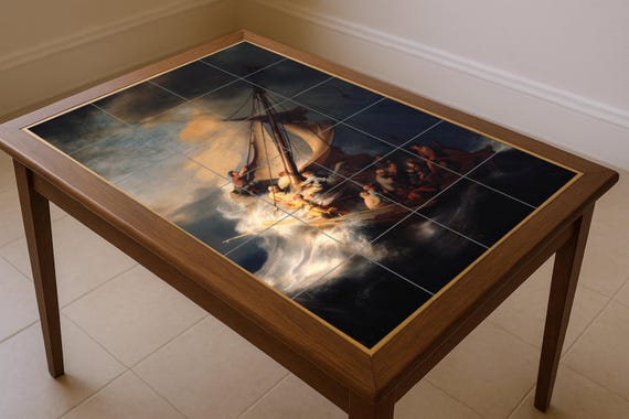 Mural de azulejos de cerámica "La tormenta en el mar de Galilea" — vista 3