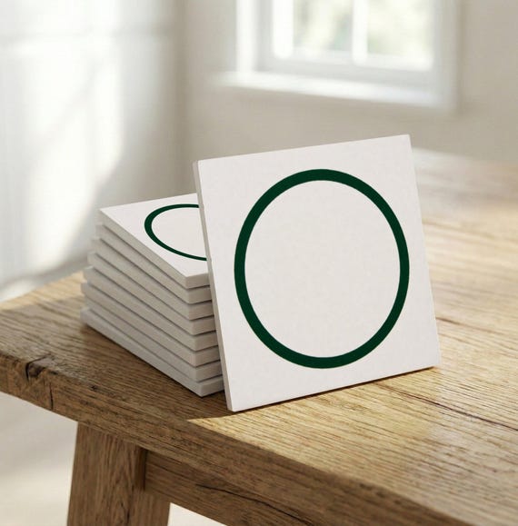 Verde círculo minimalista — vista 2