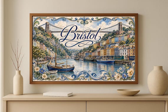 Mural de azulejos de cerámica de Bristol, Inglaterra; Arte mural del puente c… — vista 3