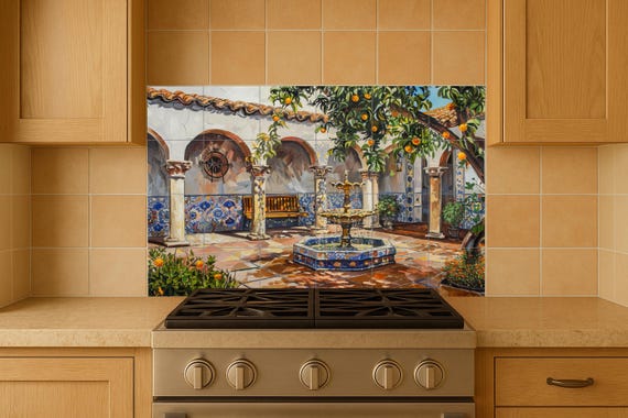 Mural de patio de claustro