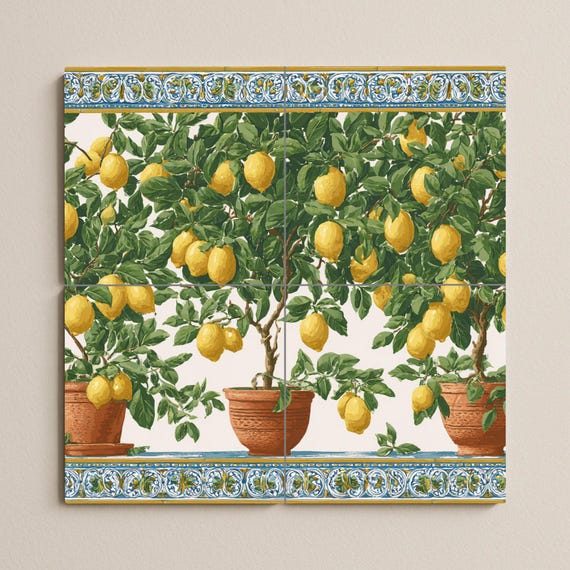 Mural de azulejos de limonero — vista 3