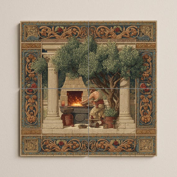 Mural de azulejos de Hefesto — vista 3