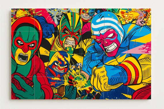 Mural de azulejos de lucha libre — vista 2