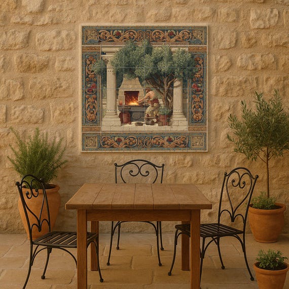 Mural de azulejos de Hefesto — vista 2
