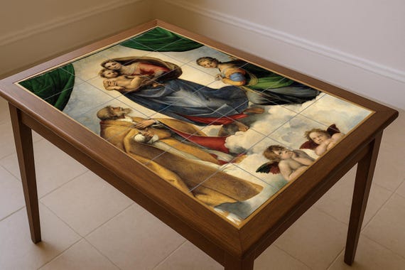 Mural de cerámica de la Virgen Sixtina — vista 4