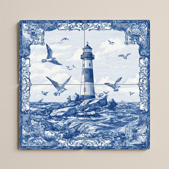 Mural de azulejos de faro — vista 4