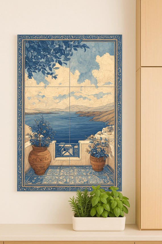 Mural cerámico de terraza mediterránea — vista 4