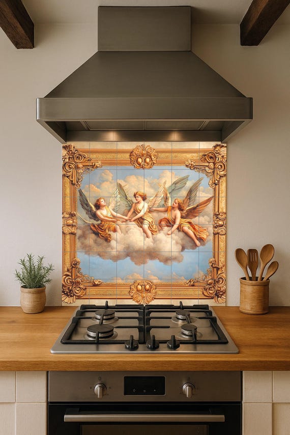 Mural cerámico Ángeles Celestiales — vista 4