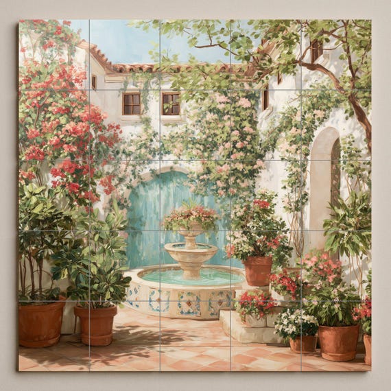 Mural de azulejos de patio español — vista 3