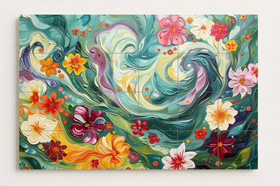 Mural de pared Tropical Bloomstorm — vista 3
