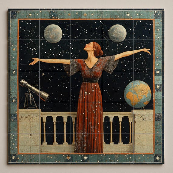 Mural cerámico astronómico — vista 3