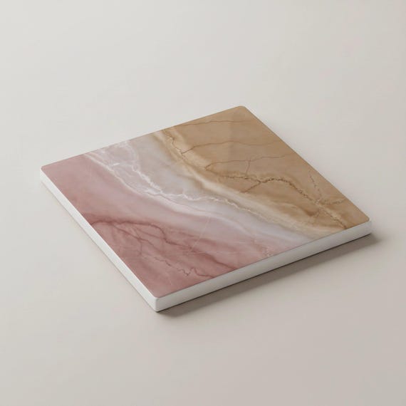 Texturas de mármol en tonos pastel, ónix rosa, mármol verde y azulejos — vista 4