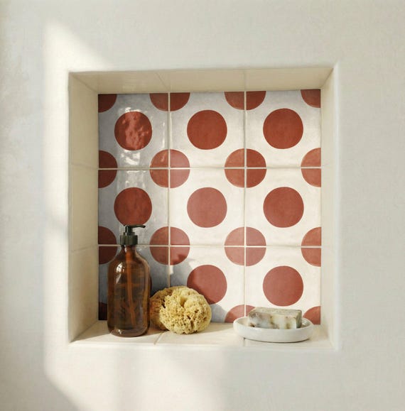 Terracota estilo círculo — Azulejo decorativo de Cerámicas La Noria