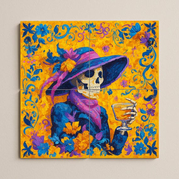 Mural de azulejos de La Catrina — vista 3