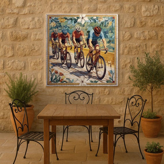 Mural cerámico de un equipo ciclista — vista 2