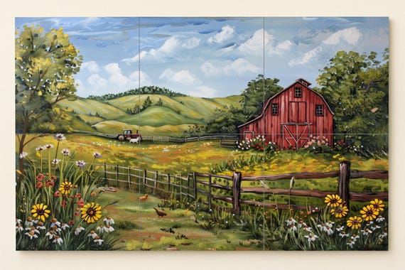 Mural de una granja americana — vista 3
