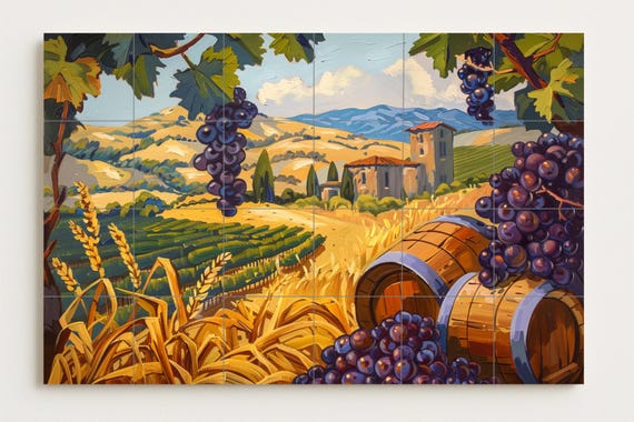 Mural de región vinícola — vista 2