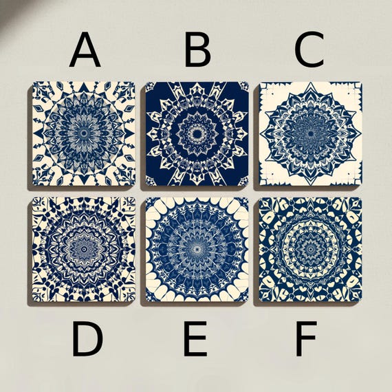 Diseño de mandala azul — vista 2