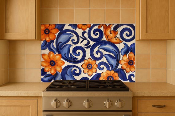 Mural floral mediterráneo
