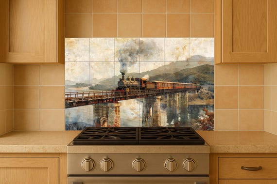 Mural de tren de vapor