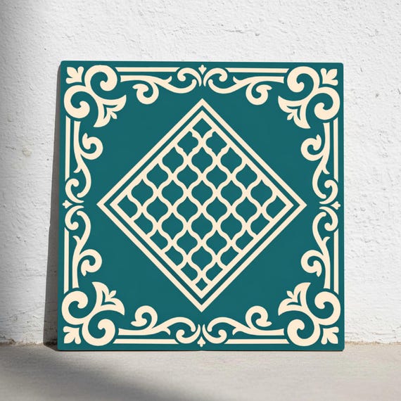 Marrakech Teal — Azulejo decorativo de Cerámicas La Noria