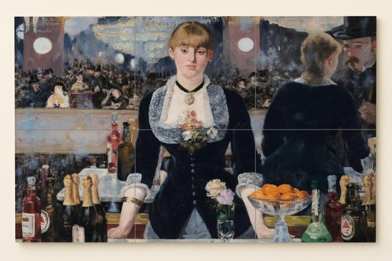 Un bar en el Folies-Bergère - Mural de azulejos de cerámica - Édouard Manet -… — vista 2