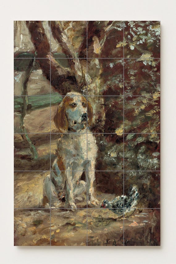 Perro y pájaro — vista 2
