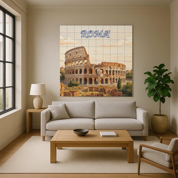 Mural de pared de cerámica del Coliseo de Roma — vista 4
