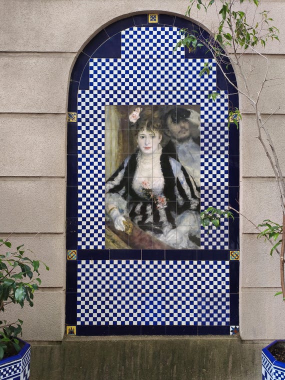 Mural de azulejos de cerámica La Loge — vista 3