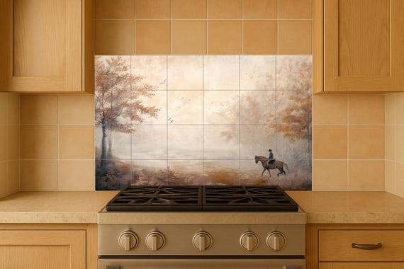 Mural de azulejos de jinete de los Apalaches — vista 4