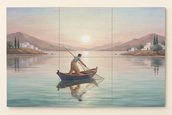 Pescador al amanecer — vista 4