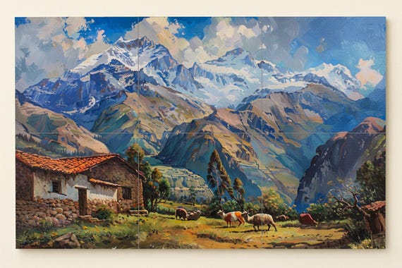 Mural de valle andino — vista 3