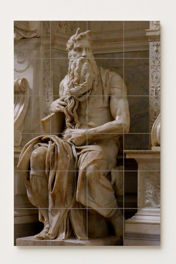 Mural de azulejos de cerámica de Moisés — vista 3
