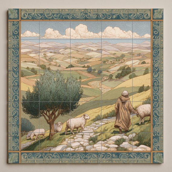 Mural de azulejos de pastor — vista 4
