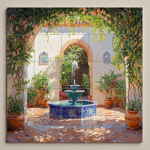 Mural cerámico de un patio andaluz — vista 3