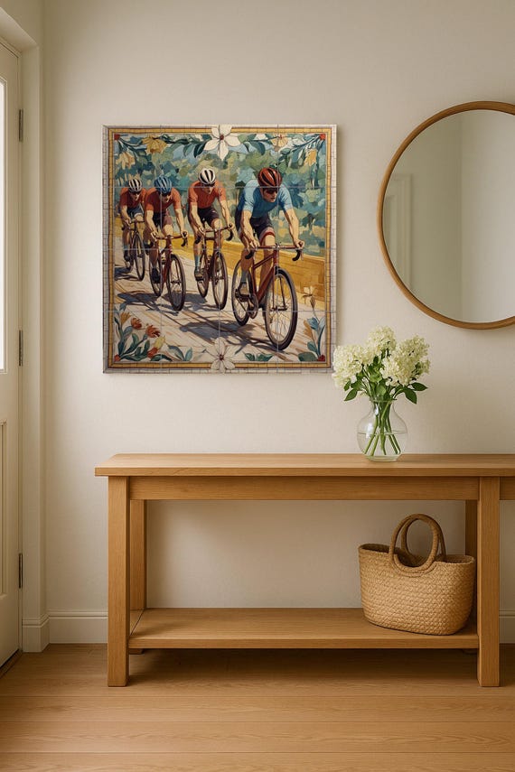 Mural cerámico de un equipo ciclista — vista 4