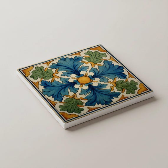 Azulejos italianos / Juego de posavasos estilo mayólica / Decoración m — vista 4