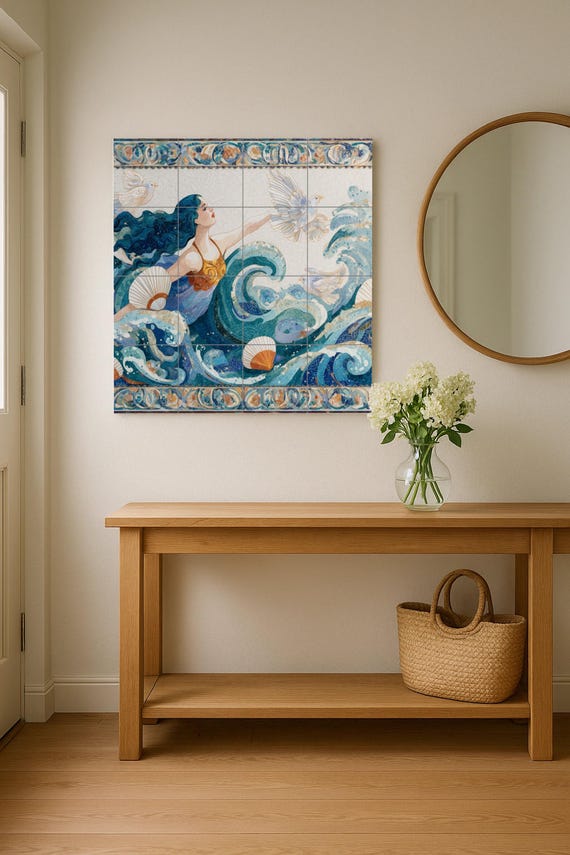 Mural de azulejos de la Diosa del Océano — vista 2