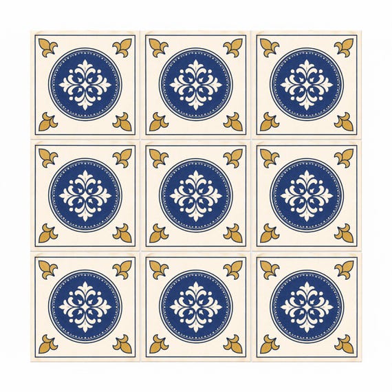 Azul medallón francés — vista 2