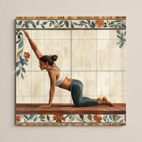 Mural cerámico de yoga — vista 2