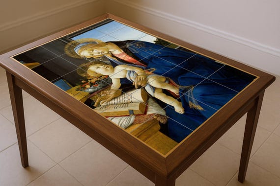 Mural de azulejos de cerámica de la Virgen del Libro — vista 4