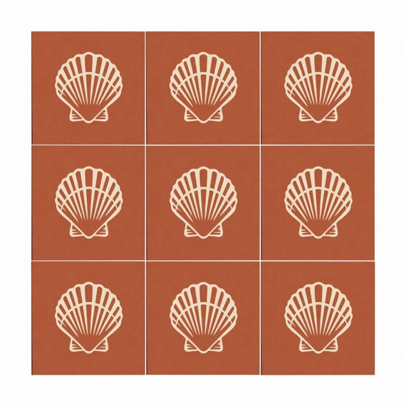 Terracota Scallop concha — vista 4