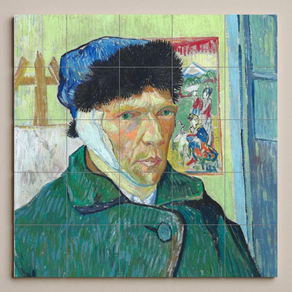 Mural de cerámica "Autorretrato con la oreja vendada" — vista 3