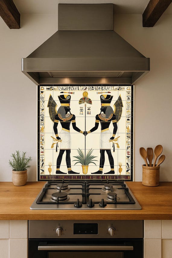 Mural de azulejos de cerámica del Antiguo Egipto — vista 2